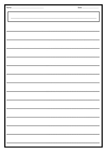 lined paper  printable versions teaching resources