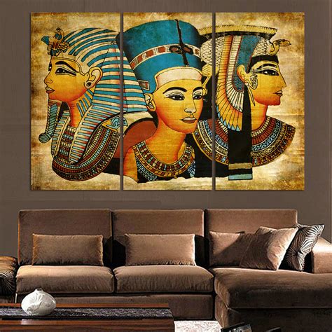 3 Pieces Pharaoh Of Ancient Egypt Wall Art The Force Gallery