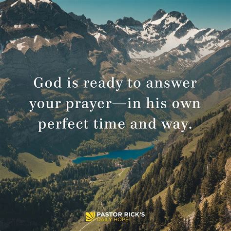 four ways god answers your prayers pastor rick s daily