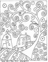 Coloring Swirl Pages Rug Swirls Tree Patterns Paper Abstract Hooking Ebay Mosaic Colouring Folk Houses Karla Pattern Getcolorings Hook Barn sketch template