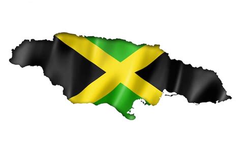 Premium Photo Jamaican Flag Map
