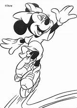 Minnie Mouse Skating Coloring Pages Color Mickey Print Disney Coloriage Patin Hellokids маус распечатать раскраска sketch template