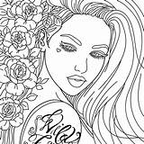 Coloring Pages Angel Adult Printable Chicano Color Mandala sketch template