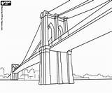 Brooklyn York Para Bridge Coloring Colorear Dibujos Desenho Suspension Colorir Nova Ponte Pages City Monumentos America Pintar Google Buscar Con sketch template