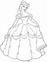 Coloring Pages Princess Bell Belle sketch template