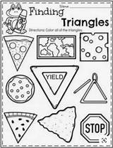 Triangles Shape sketch template
