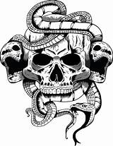 Snake Skull Clipart Transparent Webstockreview Deviantart Outline Illustration sketch template