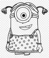 Minion Coloring Pages Basketball Pngfind Minions Girl sketch template