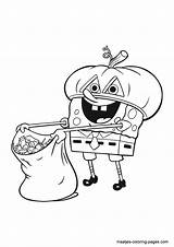 Coloring Spongebob Pages Squarepants Halloween Print Browser Window sketch template