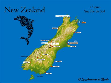 itineraire ile du sud nouvelle zelande les amoureux du monde
