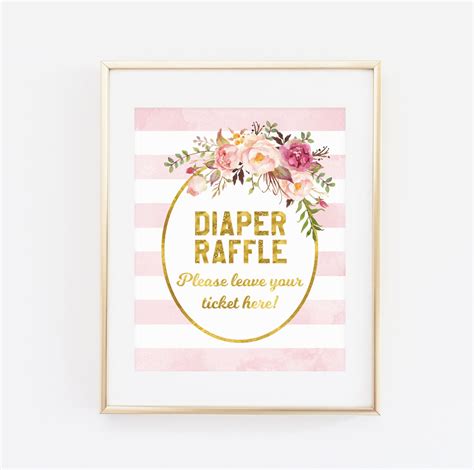 diaper raffle sign  printable