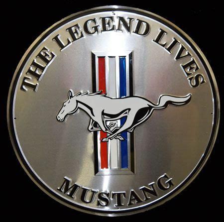 embossed mustang metal sign mustang     famous car brands   times classic