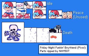spriters resource full sheet view friday night funkin boyfriend pixel