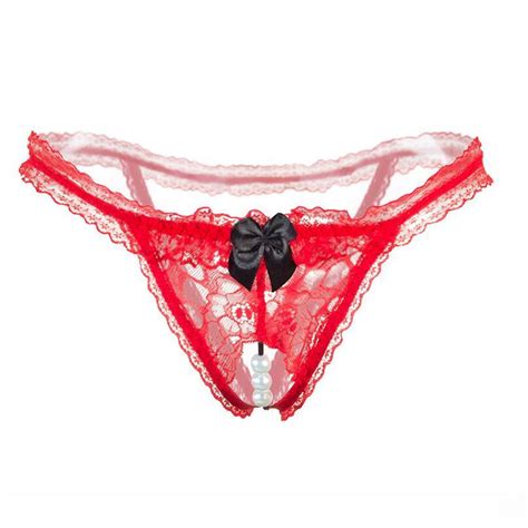 2020 lace open crotch pearls sexy thong mini micro thongs g string lady