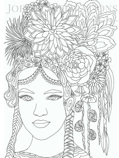 pin  coloring pages  print woman