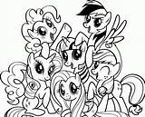 Coloring Pages Pony Little Ponies sketch template