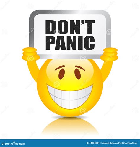 don  panic sign stock vector illustration  worries