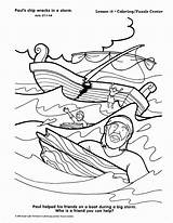 Paul Coloring Shipwreck Pages Apostle Bible Barnabas School Sunday Paulus Children Shipwrecked Kids Acts Colouring Ship Story Missionary Printable Color sketch template
