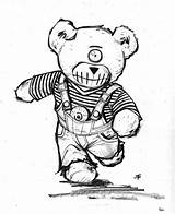 Bear Teddy Drawing Abnormal Creepy Scary Cyrus Drawings Teddybear Paintingvalley Eclectic Micks Comic Getdrawings sketch template