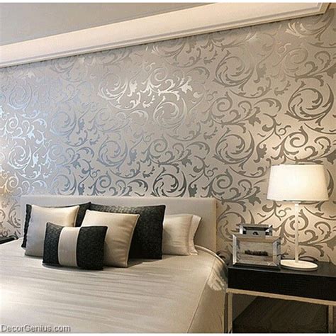 popular  design silver bedroom wallpaper modern style decorgenius dgwp