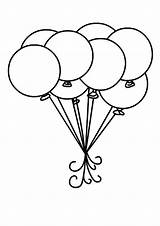 Balloons Coloring Pages Balloon Printable Birthday Template Print Kids Circle Bunch Drawing Colouring Color Happy Adult Books Book Cartoon Remarkable sketch template