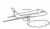 Pesawat Mewarnai Terbang sketch template
