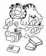 Coloring Pages Garfield Sleeping Cartoon Choose Board Disney sketch template