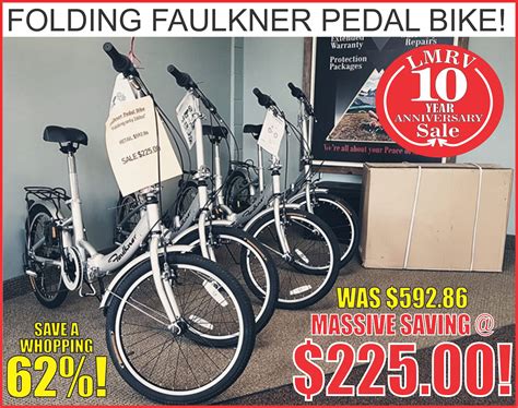 save  massive    faulkner folding pedal bikes bike rv world faulkner