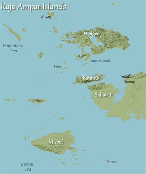 Raja Ampat Maps Indonesia Map With Raja Ampat Raja Ampat