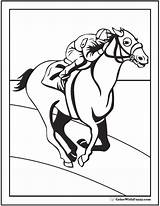 Horse Coloring Race Jockey Pages Printable Racing Track Riding Print Color Clydesdale Animal Getcolorings Getdrawings Colorwithfuzzy sketch template