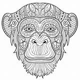 Coloring Monkey Pages Adults Adult Animals Printable Hard Print Colouring Kids Color Take Time Around Getcolorings Getdrawings Monkeying Stop Last sketch template