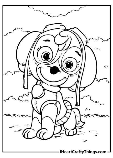 paw patrol everest coloring pages  print