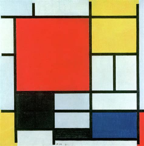 composition  red yellow blue  black painting  piet mondrian fine art america