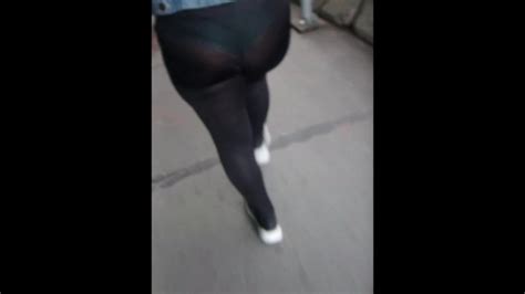 wife see through spandex and see through panties in public