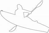 Kayak Silhouettes sketch template