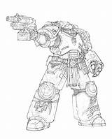 Warhammer Tyranid Drawings Coloring Sketch Template sketch template