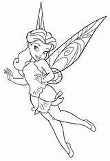 Coloring Fairy Fada Tinkerbell Sininho Fairies Espacoeducar sketch template