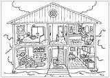 Ausdrucken Familie Playmobil Hauser Malvorlagen sketch template