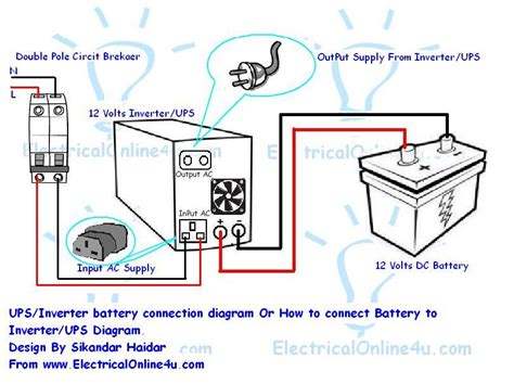 connect ups inverter  battery   ac supply electrical