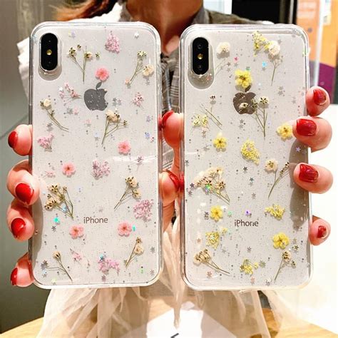 aesthetic soft flowers transparent phone case floral iphone case flower phone case iphone cases