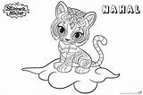 Shine Shimmer Coloring Pages Nahal Pet Cloud Printable Kids Color sketch template