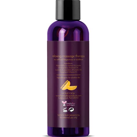 sensual massage oil with relaxing lavender almond oil and