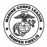 Marine Corps League Emblem Drawing Department Getdrawings sketch template