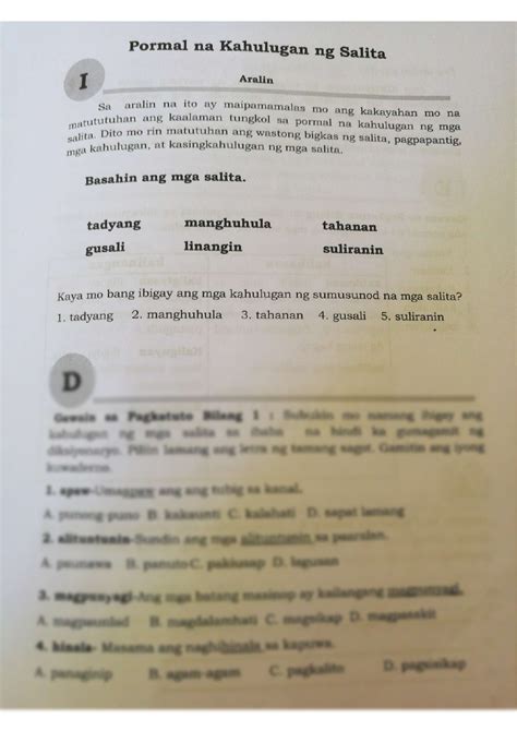 solution filipino pormal na kahulugan ng salita studypool