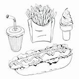 Food Junk Coloring Pages Getcolorings Print Printable sketch template