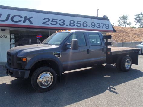 2008 Ford F 550 Crew Cab 4x4 Flatbed 10 Ft Kent Truck And Equipment