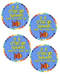 fish ally summer class gifts printable tags  fish ally student
