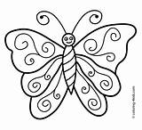 Butterfly Colouring Clipart Simple Kindergarten Coloring Pic Book Gif Cliparts sketch template
