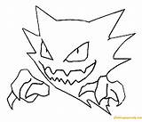 Pokemon Haunter Coloring Pages Ghost Halloween Color Drawing Colouring Coloriage Printable Fantasma Kids Getcolorings Choose Board Coloringpagesonly sketch template