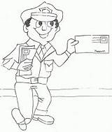 Coloring Pages Mail Carrier Mailman Colorear Para Cartero Clipart Community Gif Popular Helper Library Coloringhome 為孩子的色頁 sketch template